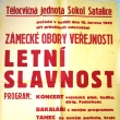 Plak�t zvouc� na slavnostn� otev�en� obory pro ve�ejnost v r. 1949