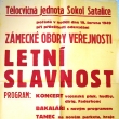 Plakát zvoucí na slavnostní otevření obory pro veřejnost v r. 1949