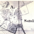 Katastrální mapa Satalic z r.1850