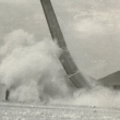 Bourání komína u cihelny v r.1960